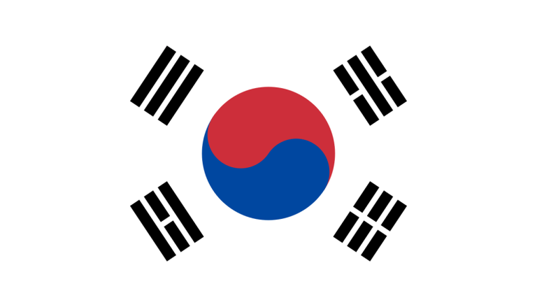 bandera Corea del Sur colores RGB