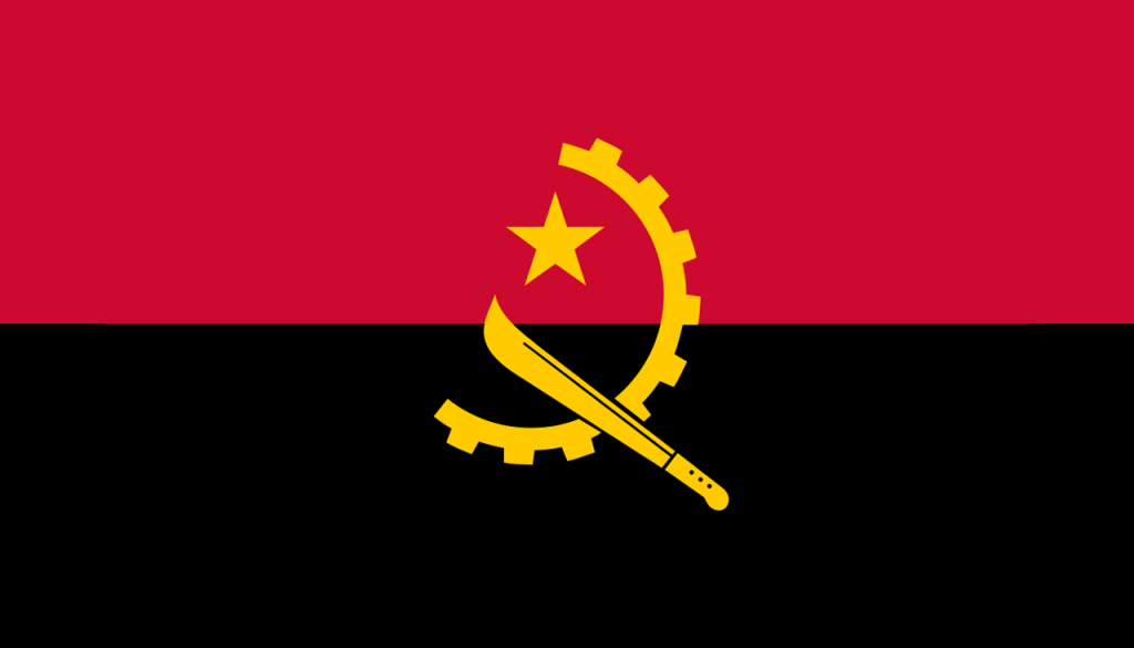bandera de Angola colores RGB