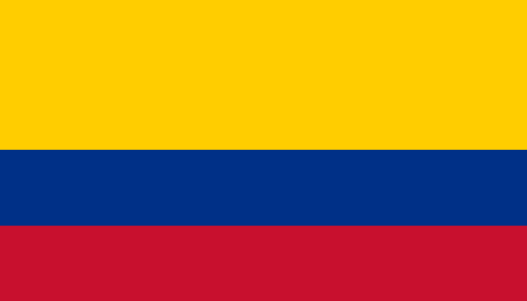 bandera de Colombia colores RGB