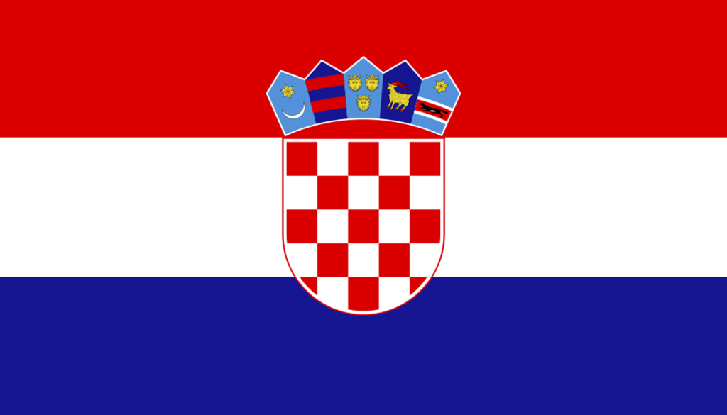 bandera de Croacia colores RGB