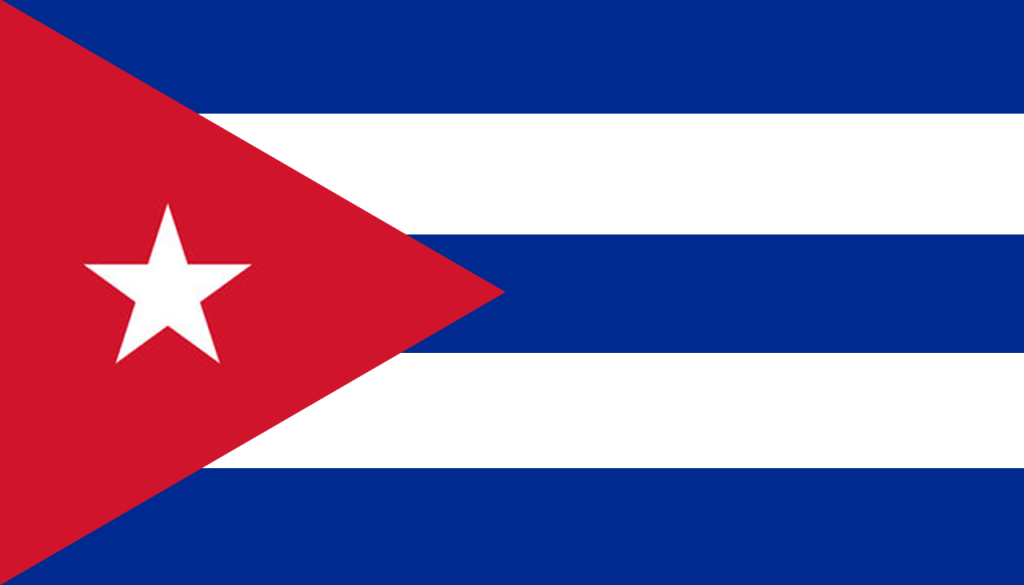 bandera de Cuba colores RGB