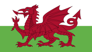bandera de Gales colores RGB