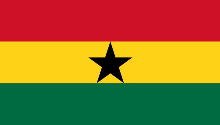 bandera de Ghana colores RGB