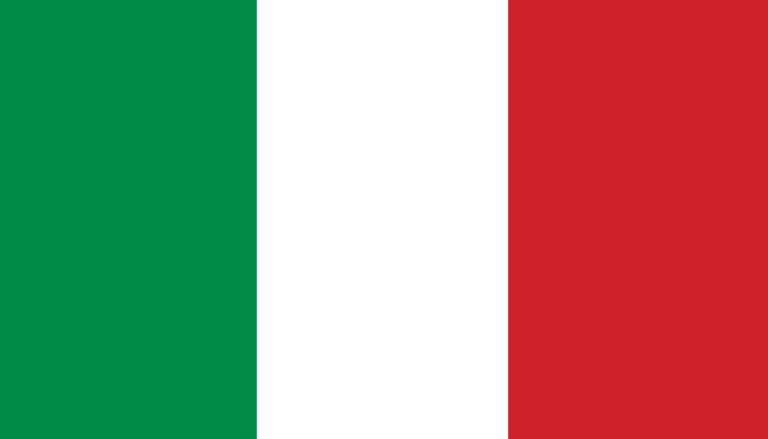 bandera de Italia colores RGB