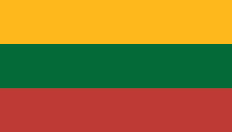 bandera de Lituania colores RGB