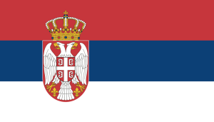bandera de Serbia colores RGB