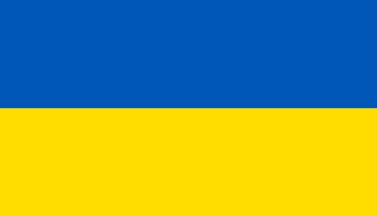 bandera de Ucrania colores RGB