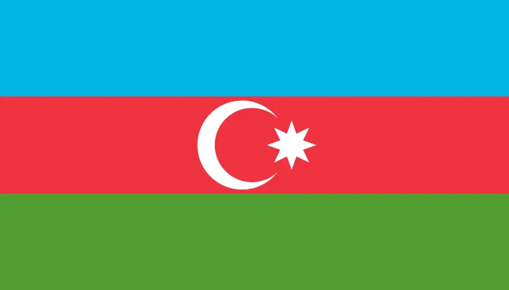 bandera de Azerbaiyan colores RGB