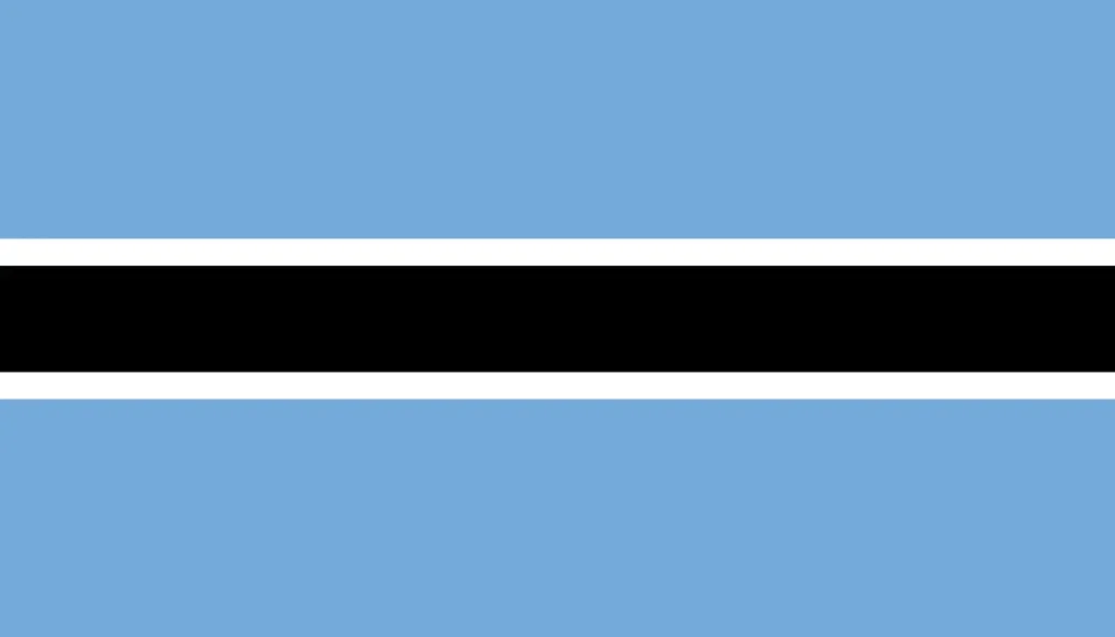 bandera de Botsuana colores RGB
