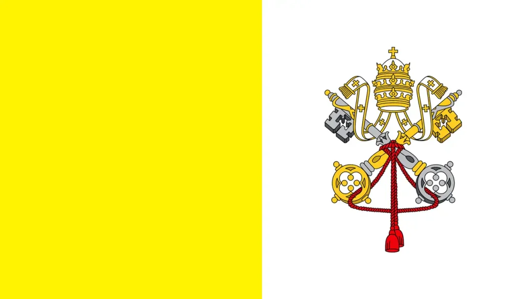 bandera de Ciudad del Vaticano colores RGB