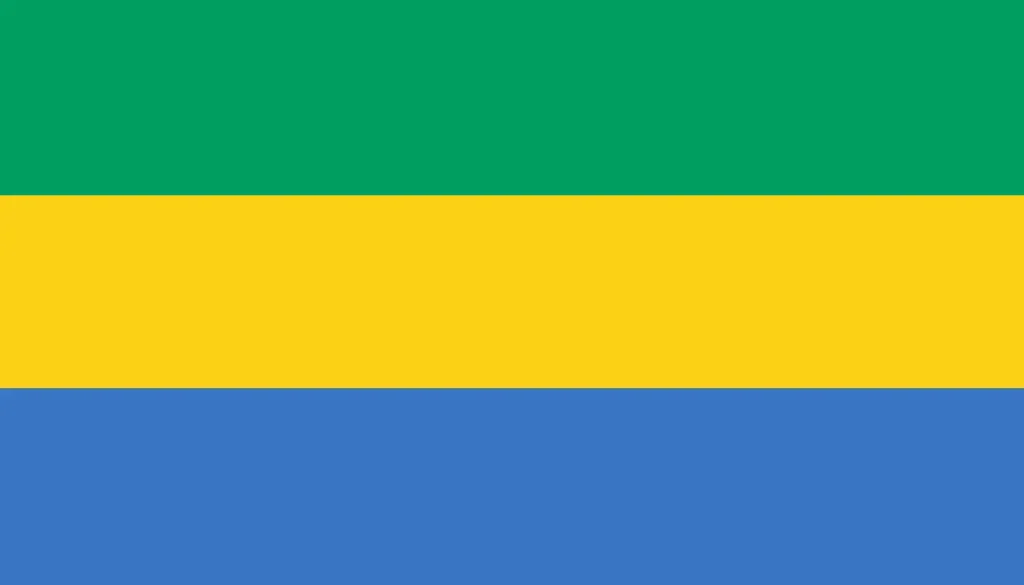 bandera de Gabon colores RGB