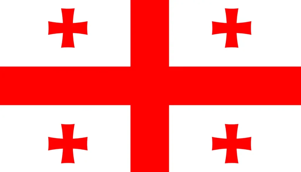 bandera de Georgia colores RGB