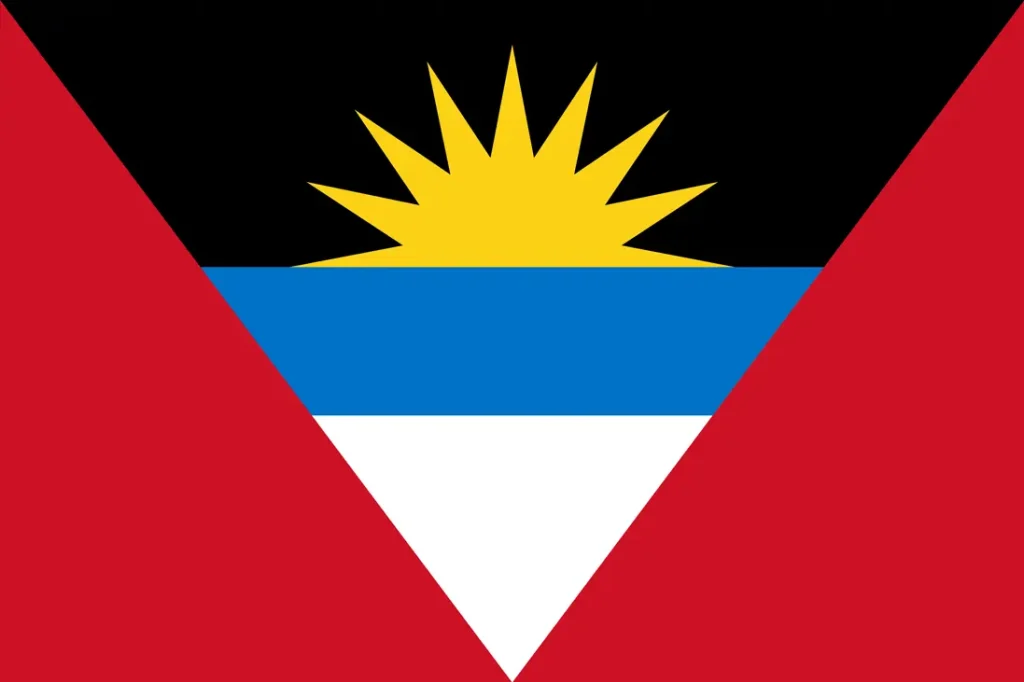 bandera de antigua y barbuda colores rgb