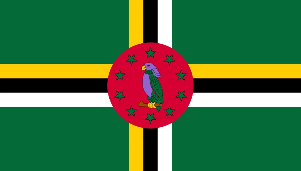 bandera de dominica colores rgb
